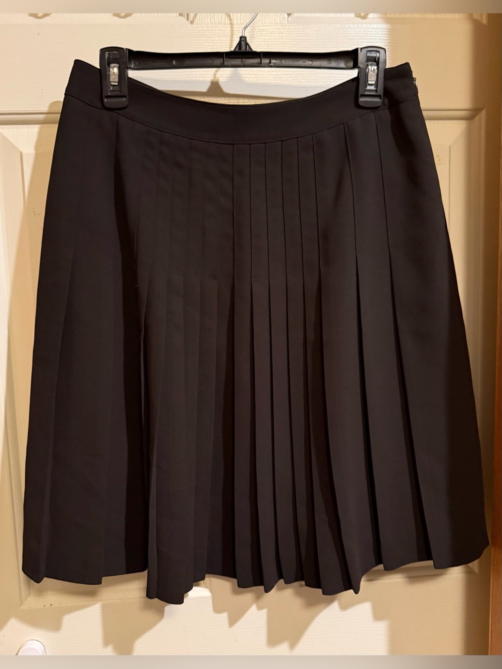 Calvin Klein Black Pleated A-Line Skirt